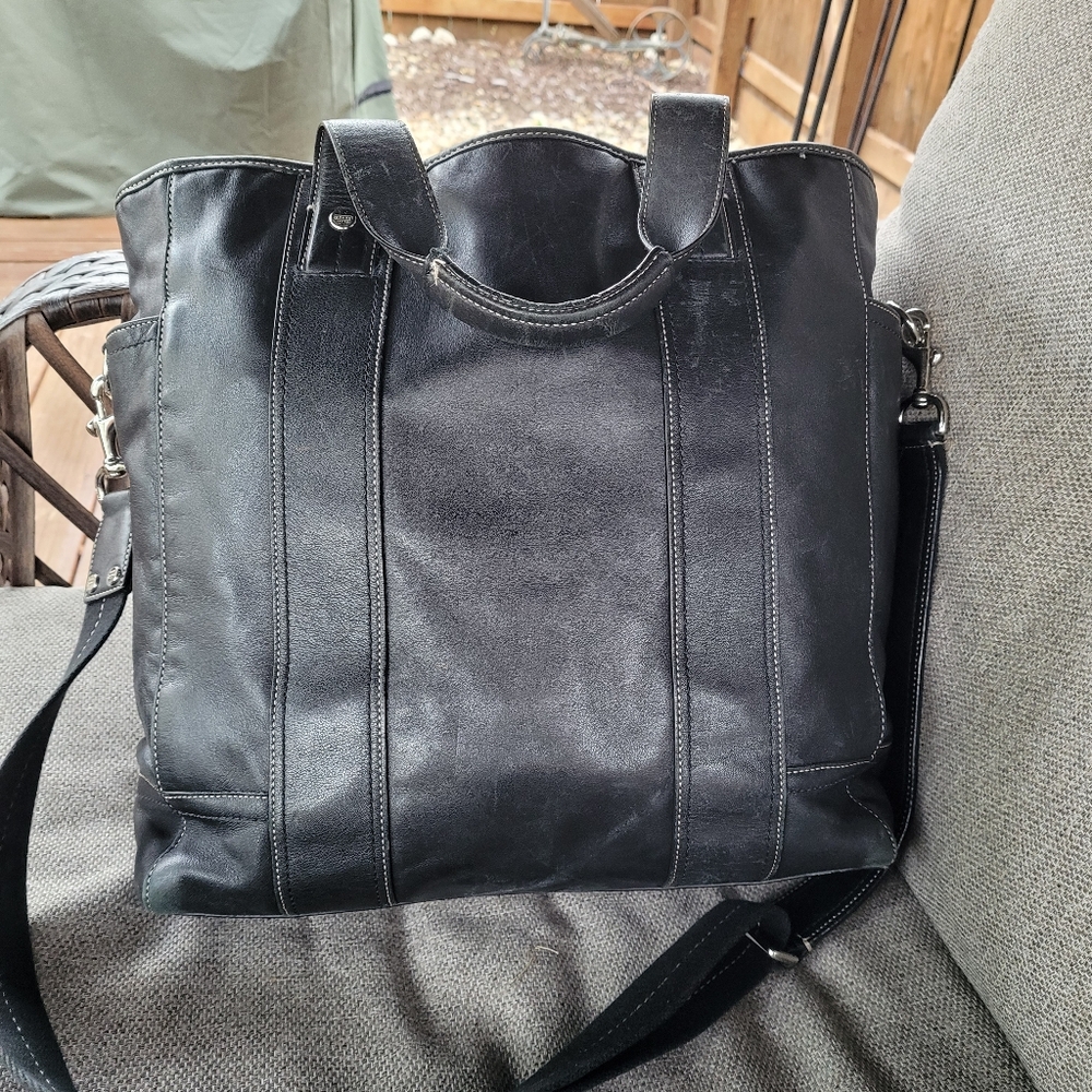 Coach Transatlantic Tote Crossbody Travel Weekend F70102 14"X 14" - Picture 6 of 15